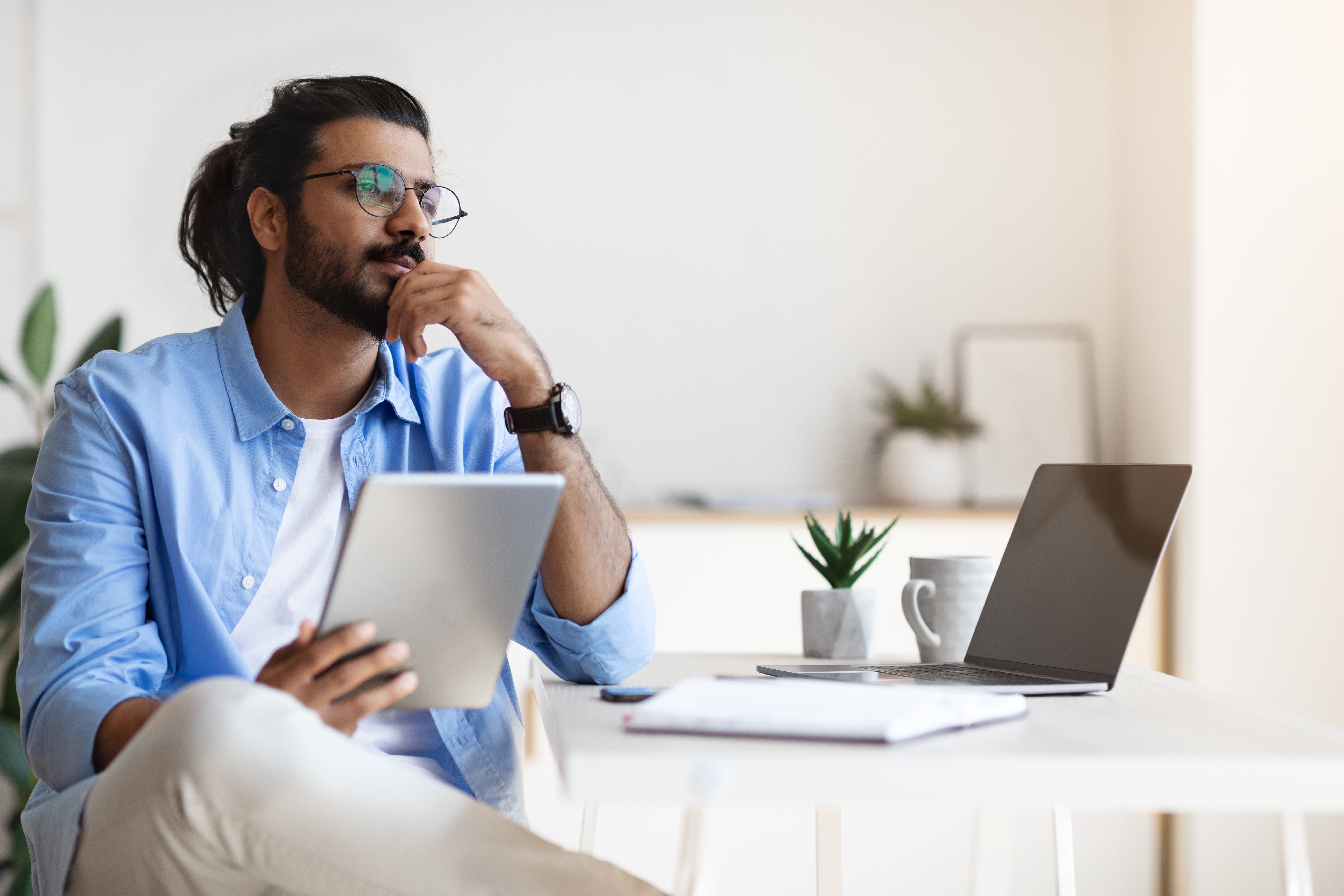 Man with iPad